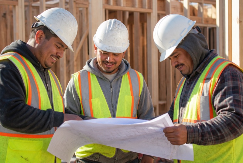 Construction crew on site